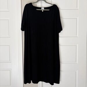 HATCH X J.Crew short sleeve black maternity shift dress, EUC